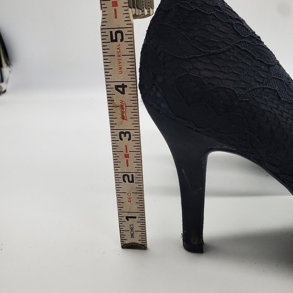 Mootsies Tootsies Moideal Heels Lace Women 8.5 Shoes Black - Picture 7 of 15